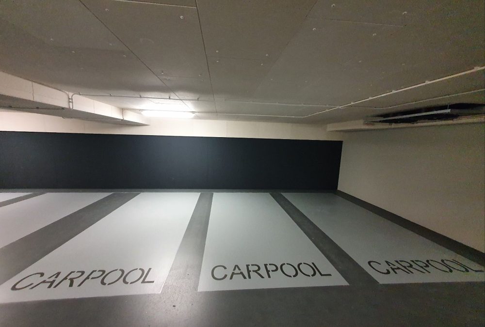 Carpool belijning parkeervakken